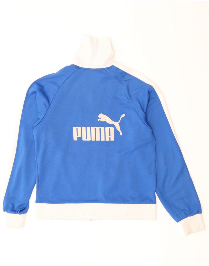 PUMA Veste de survêtement graphique pour femme UK 16 Large Bleu Colorblock