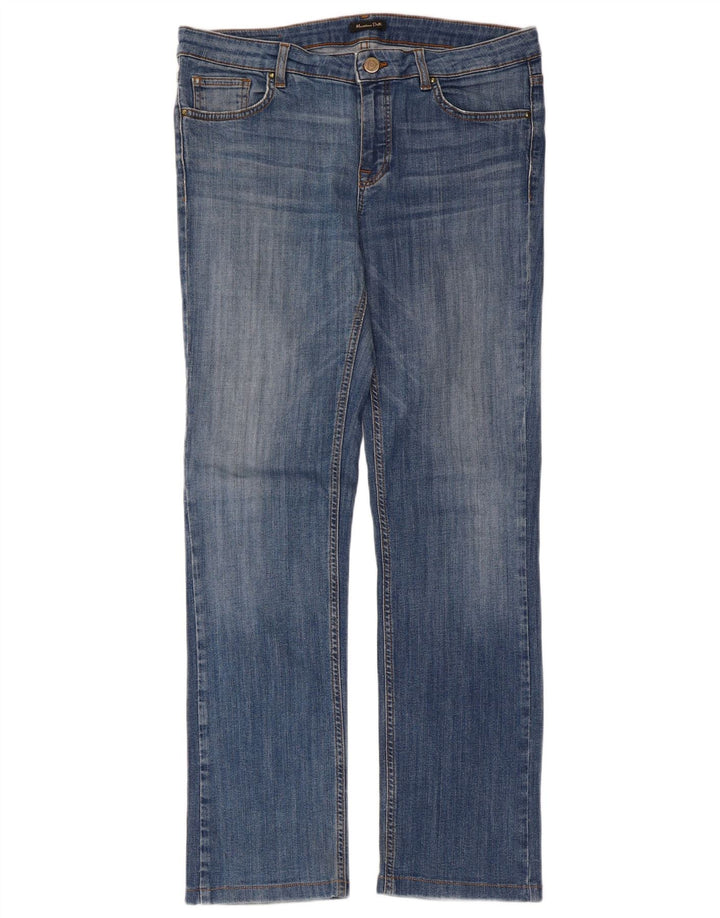 Massimo Dutti Jean droit pour femme EU 42 Large W32 L29 Bleu