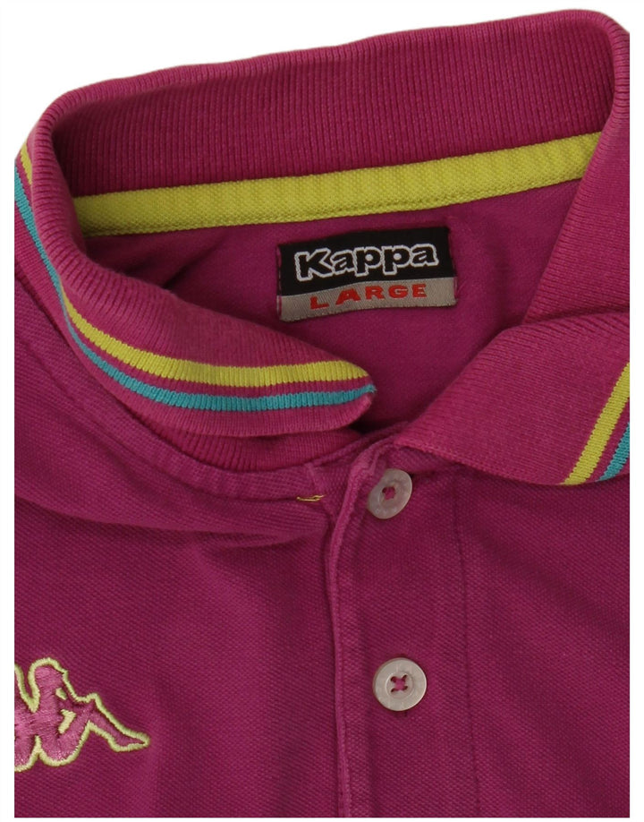 Kappa Polo Homme Large Rayé Violet