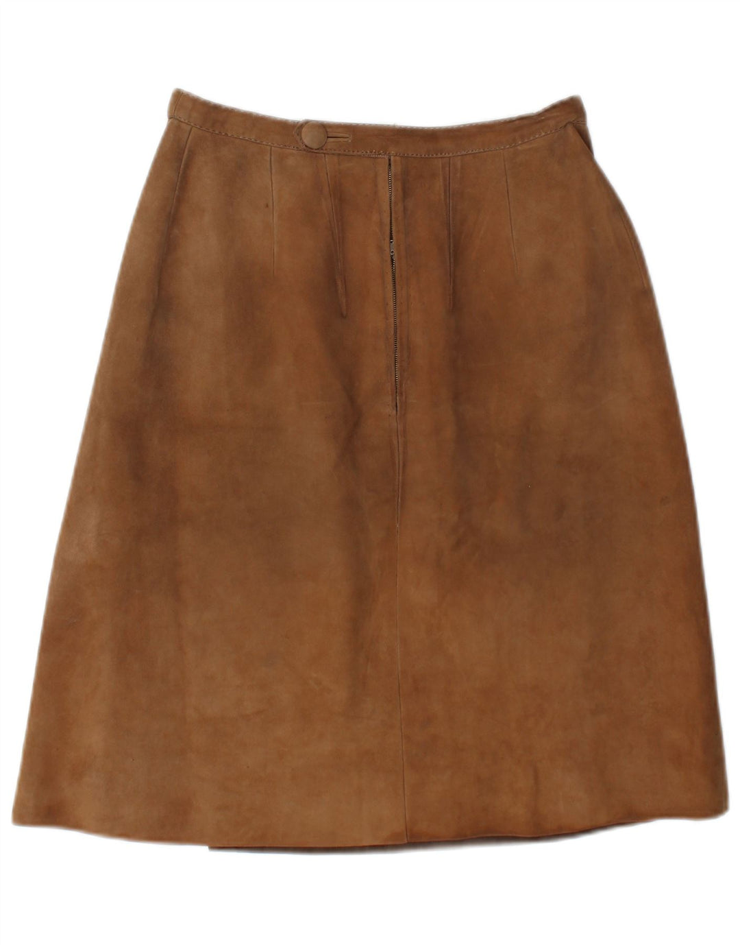 jupe en daim femme vintage W26 Petit Beige
