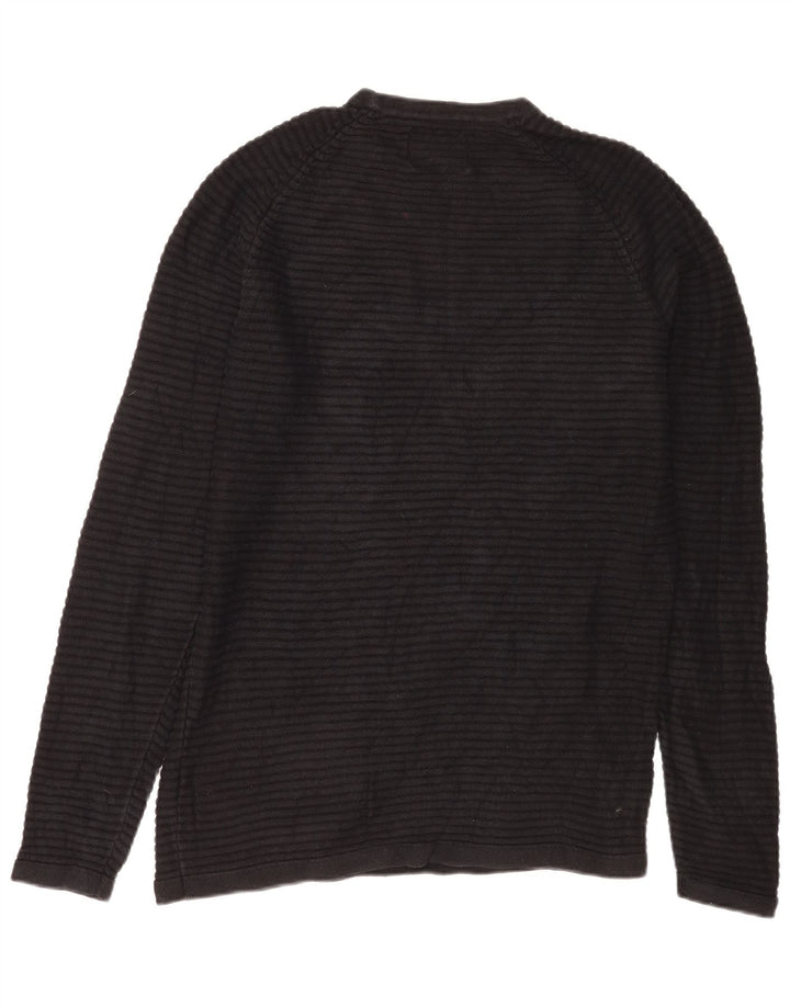 Jack & Jones Pull Col Rond Homme Noir Moyen Coton