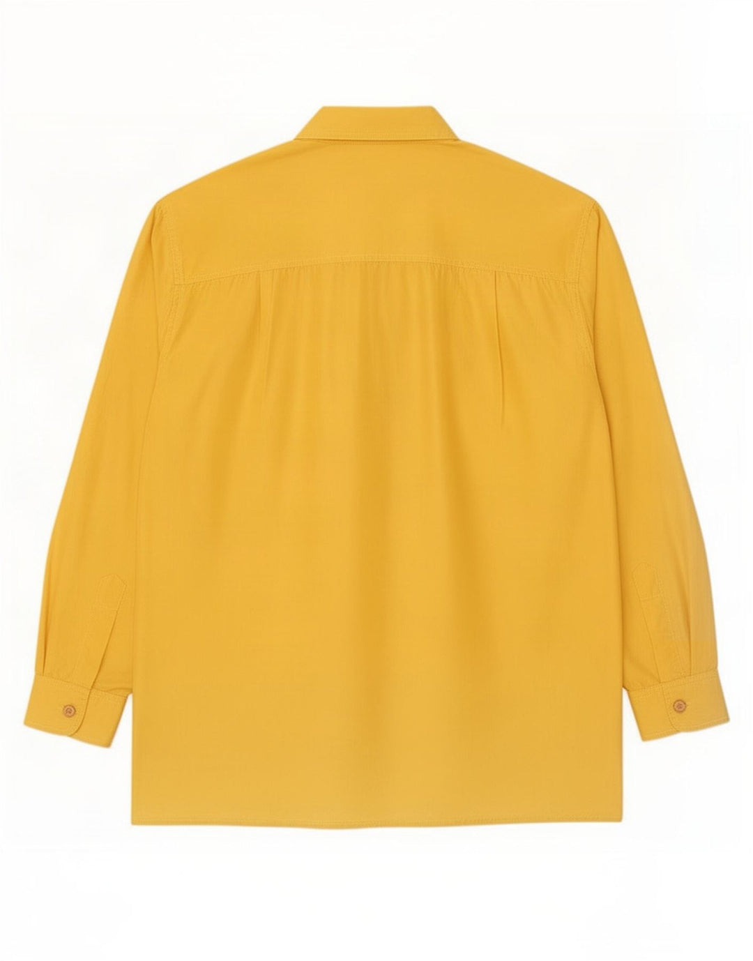 Chemise Homme Vintage Soie Jaune Moyenne