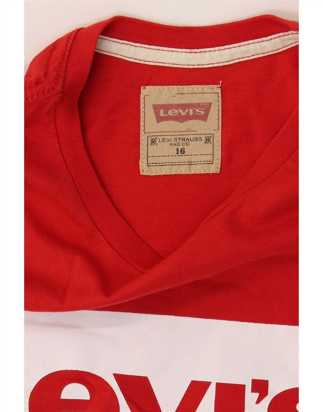 Levi's T-Shirt Graphique Garçon 15-16 ans Rouge
