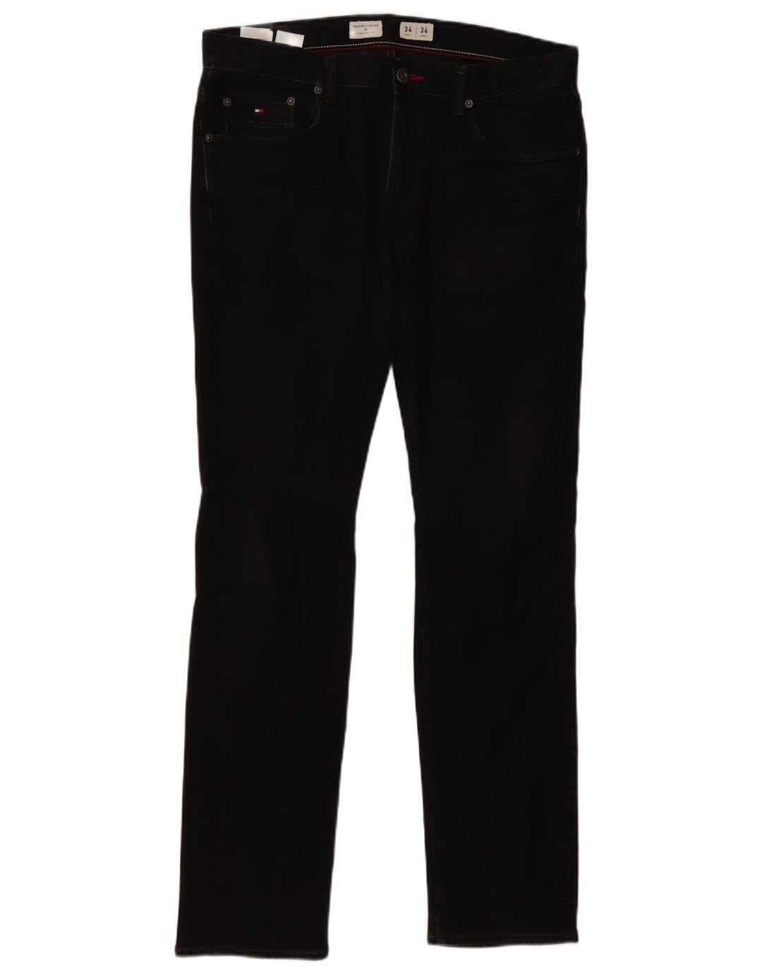 TOMMY HILFIGER Jean Droit Denton Homme W34 L34 Noir Coton