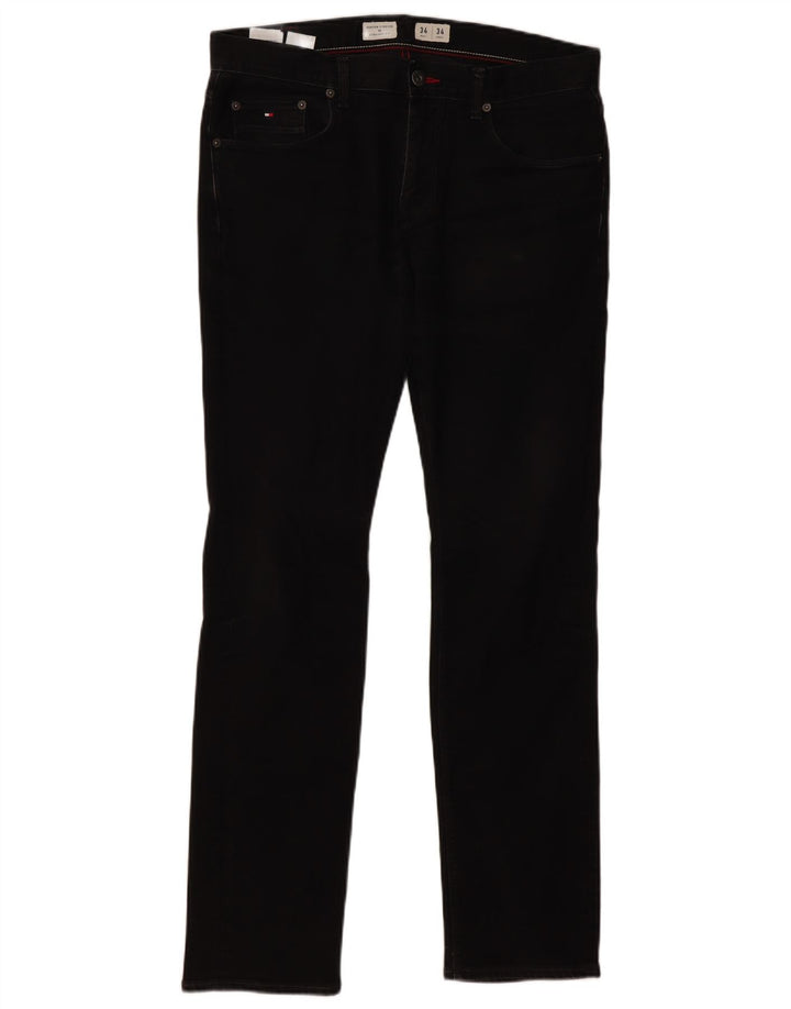 TOMMY HILFIGER Jean Droit Denton Homme W34 L34 Noir Coton