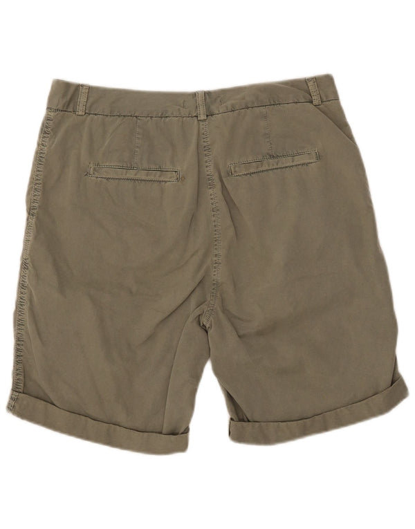 Marks & Spencer Short chino taille haute pour femme UK 12 Medium W32 Kaki