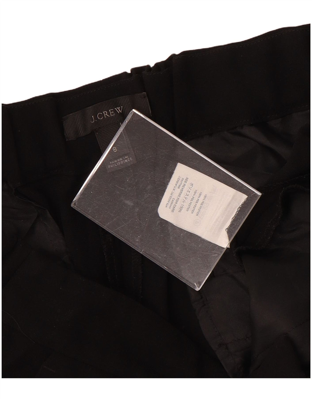 J. CREW Pantalon chino fuselé pour femme US 8 Medium W32 L26 Noir Polyester
