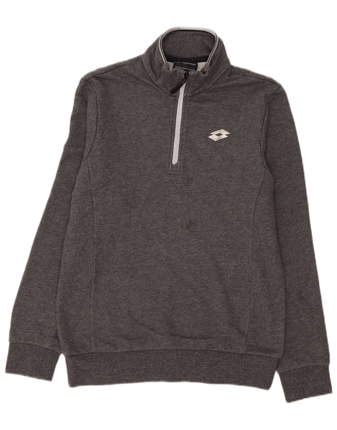 Lotto Sweat-shirt à col zippé pour homme Petit gris Coton
