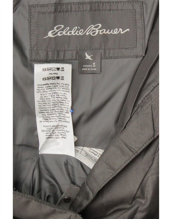 EDDIE BAUER Womens Padded Coat UK 10 Small Grey Polyester Vintage Eddie Bauer and Second-Hand Eddie Bauer from Messina Hembry 