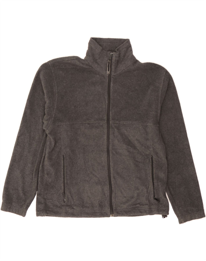 COLUMBIA Mens Fleece Jacket UK 38 Medium Grey Polyester Vintage Columbia and Second-Hand Columbia from Messina Hembry 