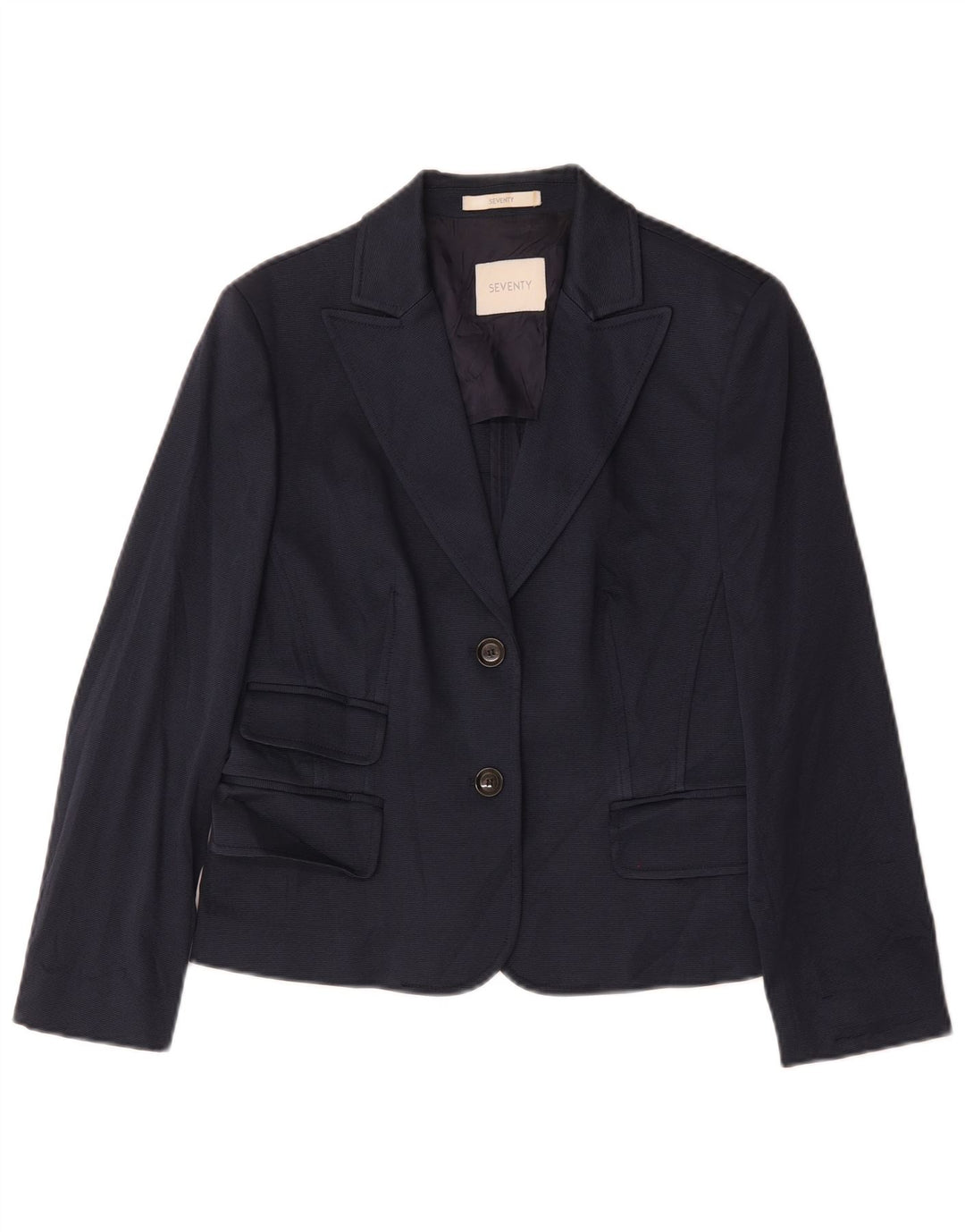 Seventy Veste Blazer 2 Boutons Femme IT 48 XL Bleu Marine Coton