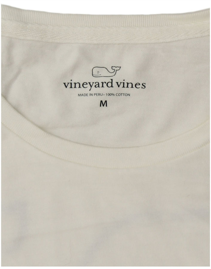 VINEYARD VINES Haut graphique à manches longues pour homme en coton blanc moyen