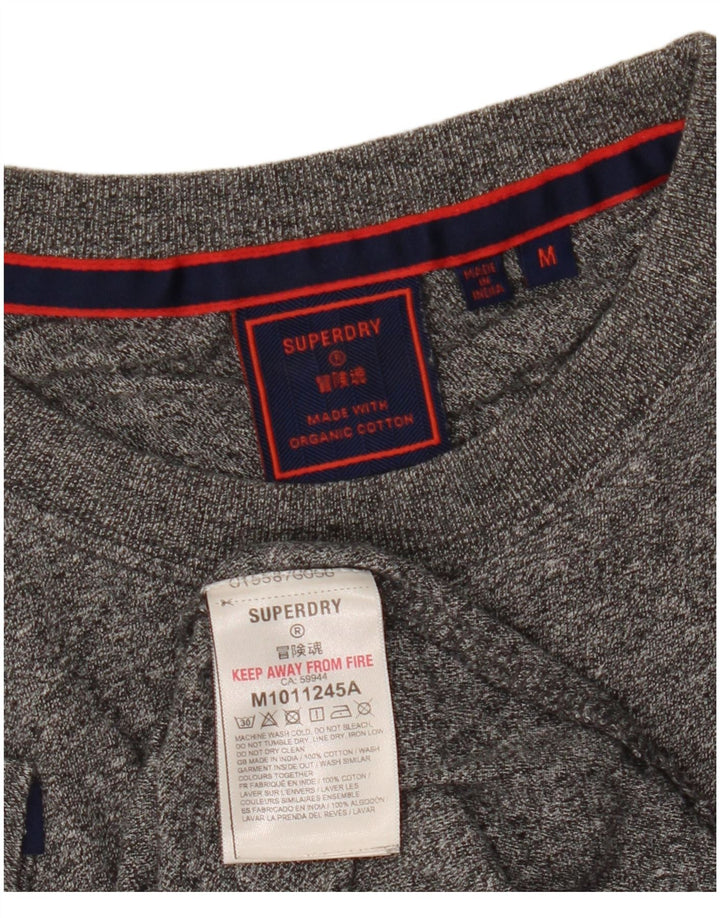 Superdry T-Shirt Homme Gris Moyen Moucheté Coton