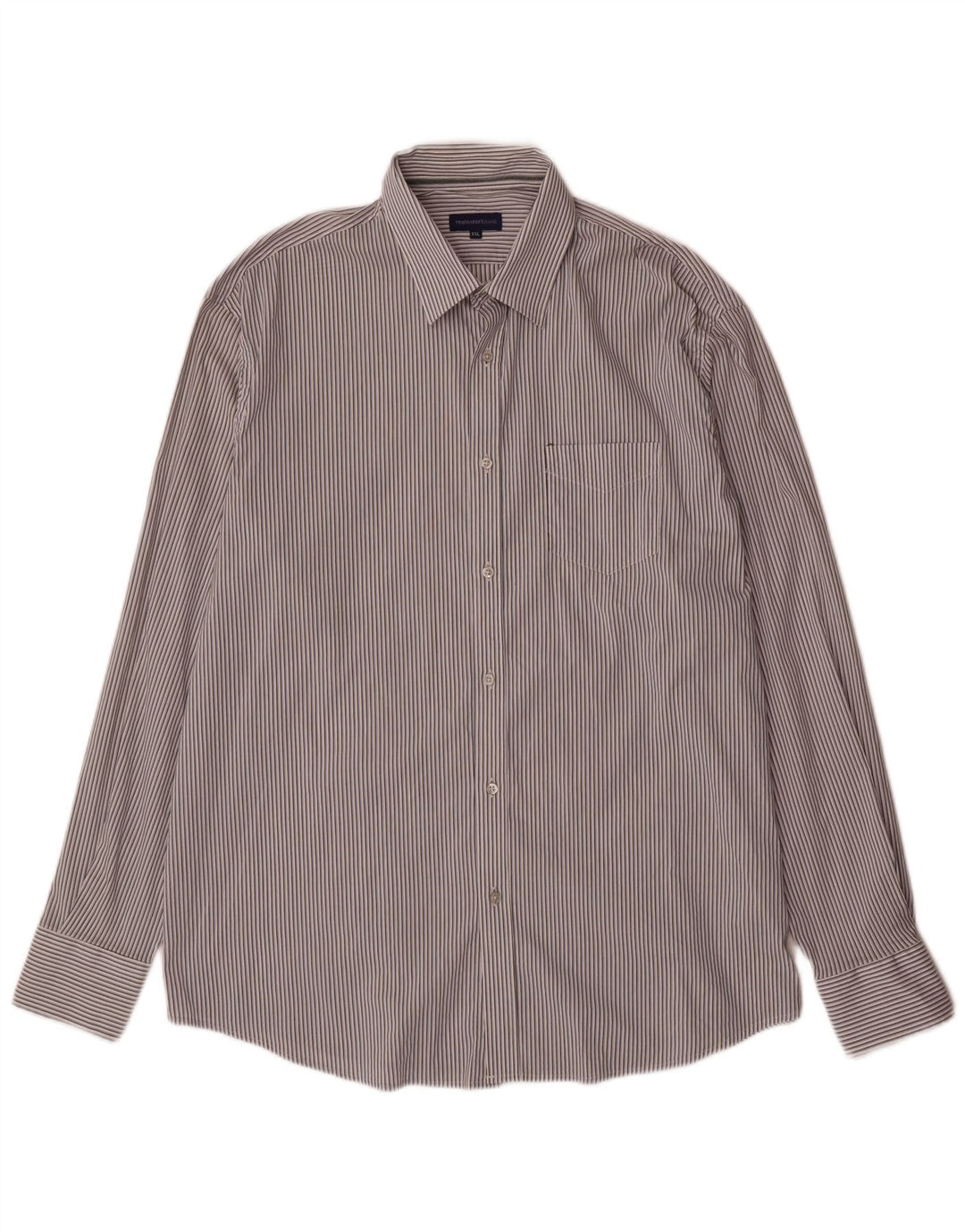 Trussardi Jeans Chemise Homme 2XL Blanc Rayé