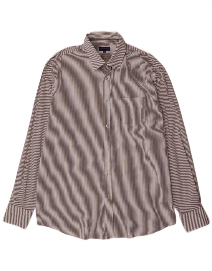 Trussardi Jeans Chemise Homme 2XL Blanc Rayé