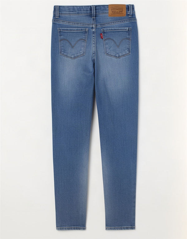 Levi's Filles 710 Super Skinny Jeans 7-8 ans W20 L23 Bleu Coton
