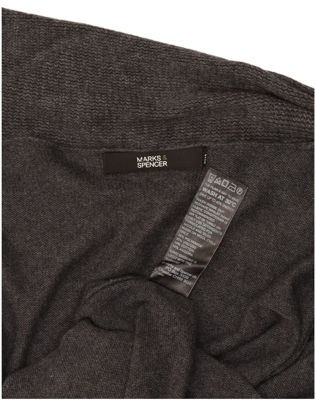 Marks & Spencer Pull cardigan ouvert long pour femme UK 16 Large Gris