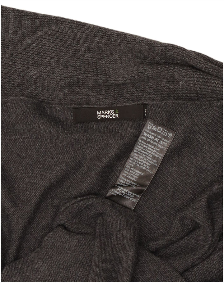 Marks & Spencer Pull cardigan ouvert long pour femme UK 16 Large Gris