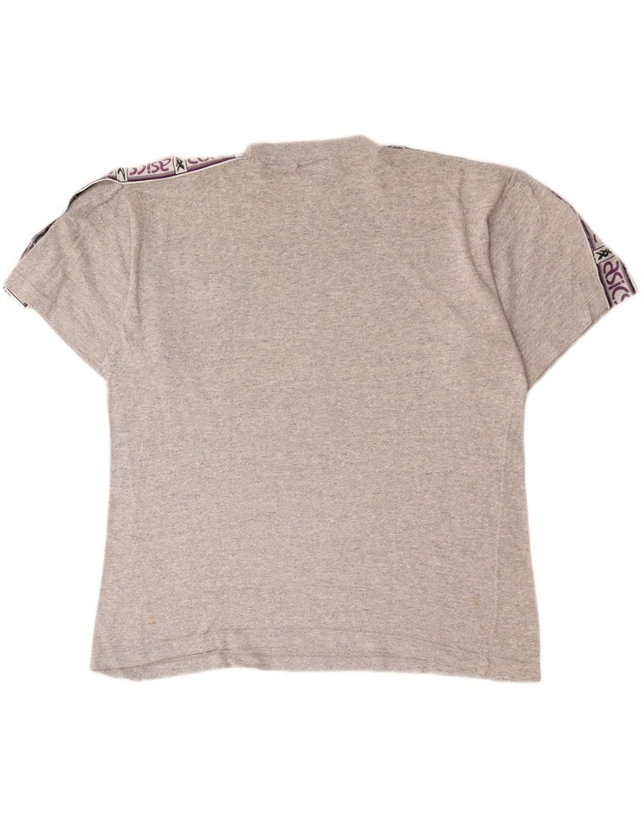 Asics T-Shirt Graphique Homme Gris Moyen Acrylique Moucheté