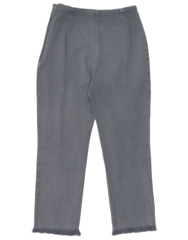 Marks & Spencer Pantalon court droit pour femme UK 14 Medium W28 L25 Bleu