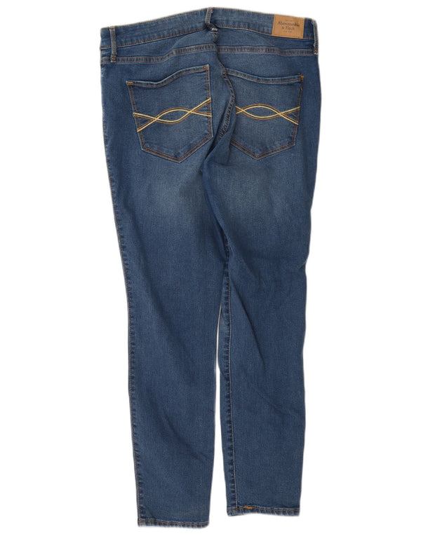 Abercrombie & Fitch Womens Distressed Skinny Jeans US 8 Medium W29 L26 Blue