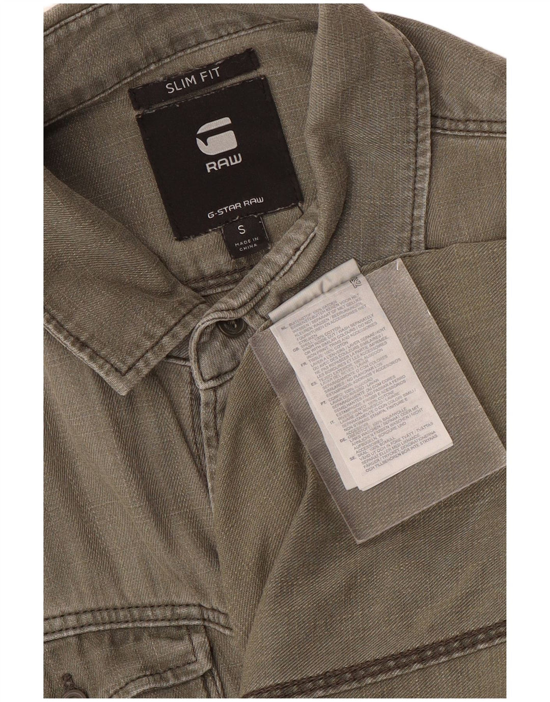 G-Star Chemise Slim Fit Petit Vert Coton Homme