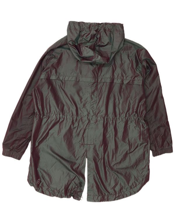 Puma Veste de pluie surdimensionnée à capuche pour femme UK 14 Large Violet Polyamide
