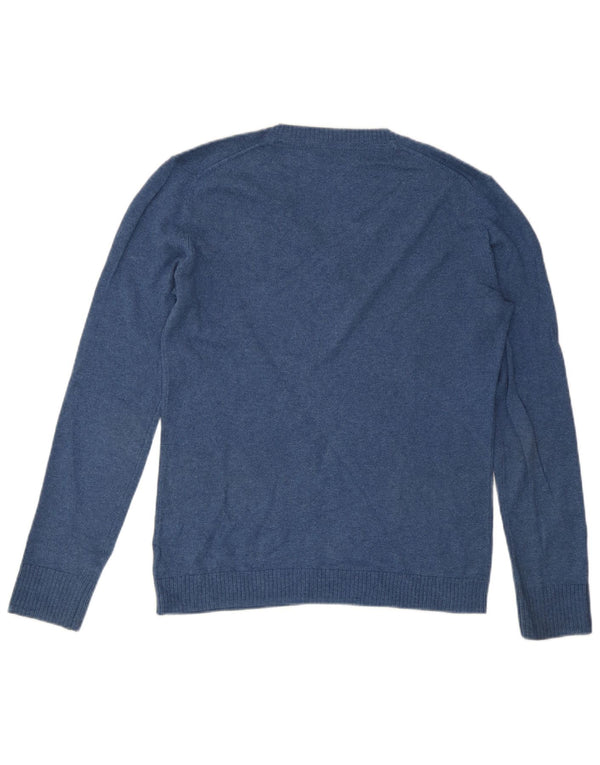 Best Company Pull col V pour femme UK 14 Large Bleu marine Coton