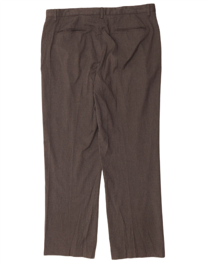 Calvin Klein Pantalon Chino Droit Homme W36 L32 Gris Polyester