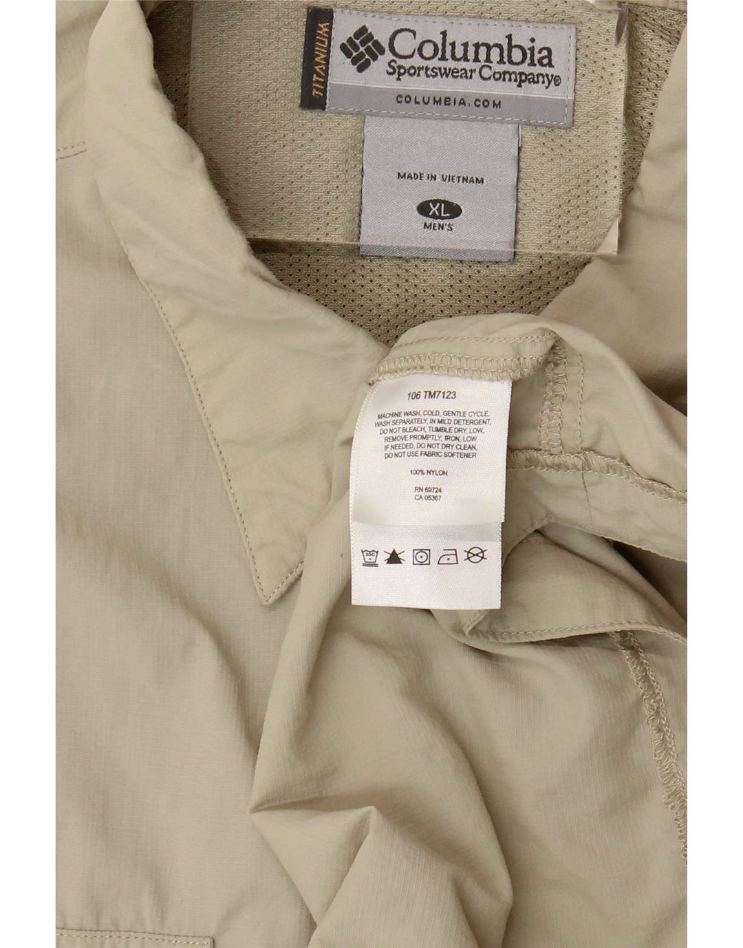 Columbia Chemise XL Homme Nylon Beige