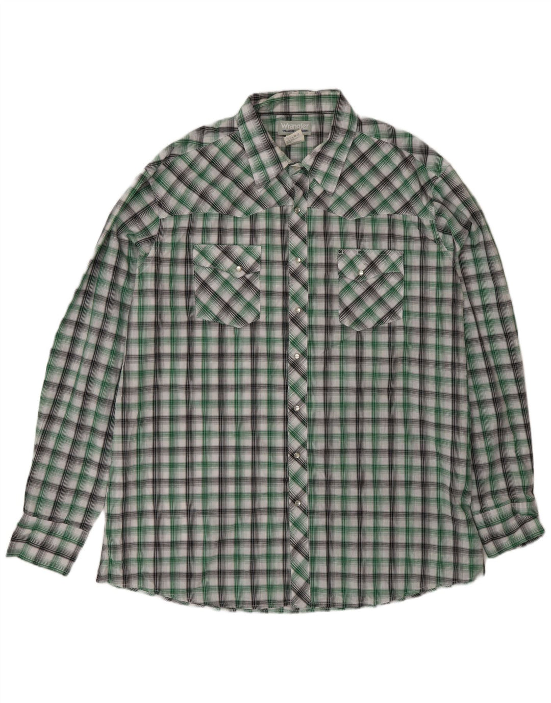 Wrangler Chemise haute pour homme 2XL en coton à carreaux vert