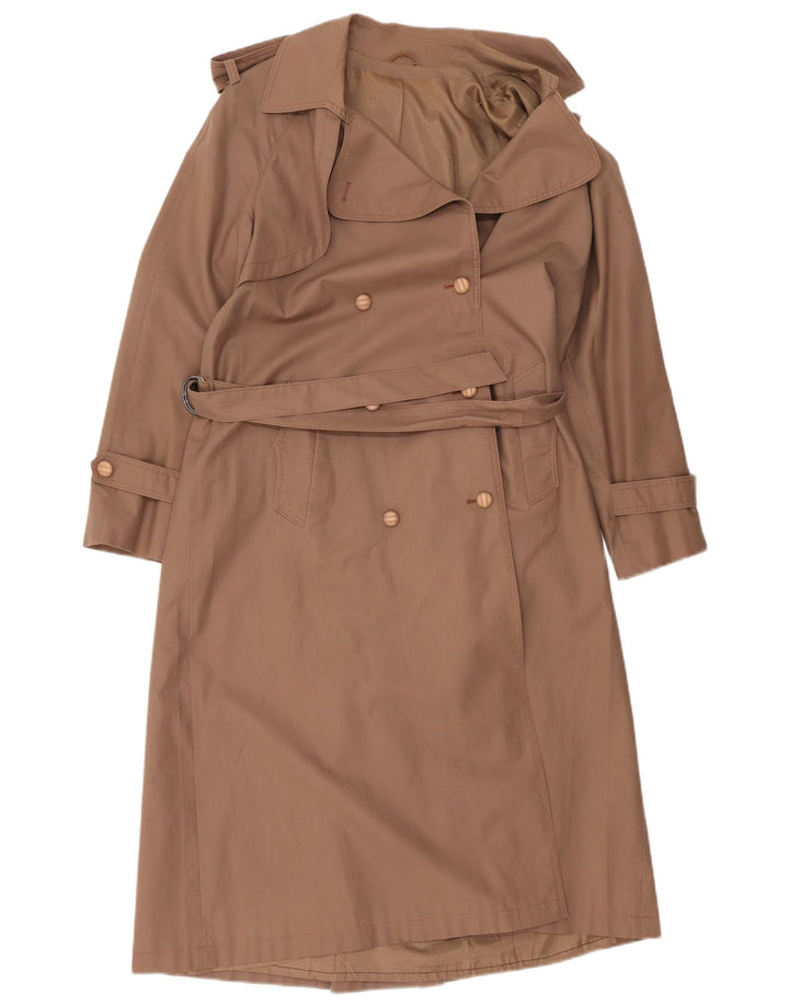 vintage Femme Trench Oversize EU 36 Petit Coton Beige