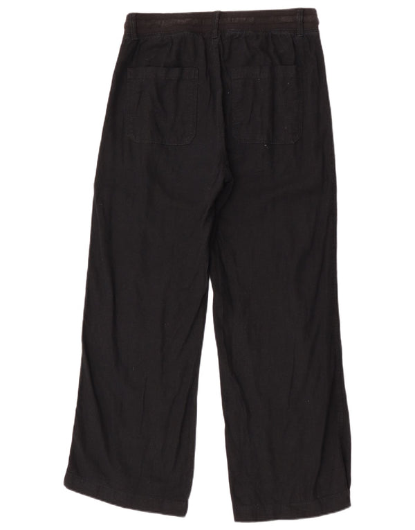 Marks & Spencer Pantalon décontracté à jambe large pour femme UK 8 Small W28 L27 Noir