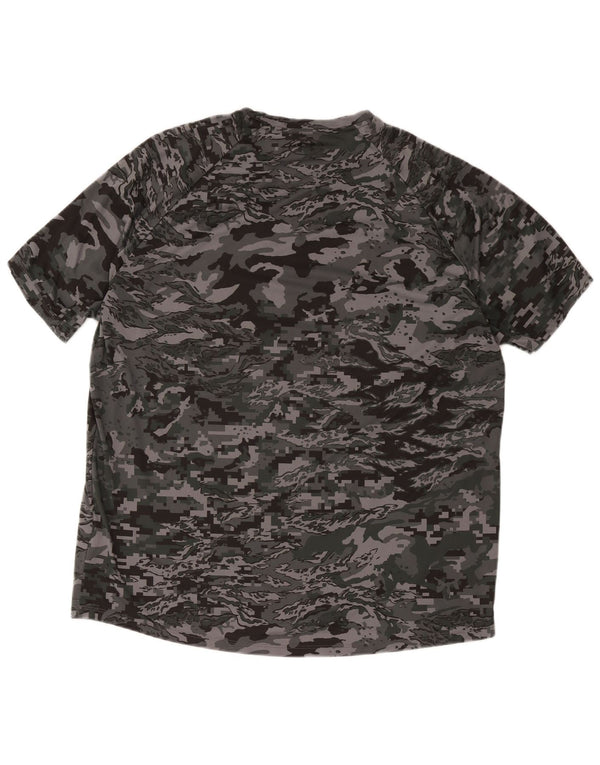 Under Armour T-Shirt Homme Top 2XL Gris Camouflage Polyester
