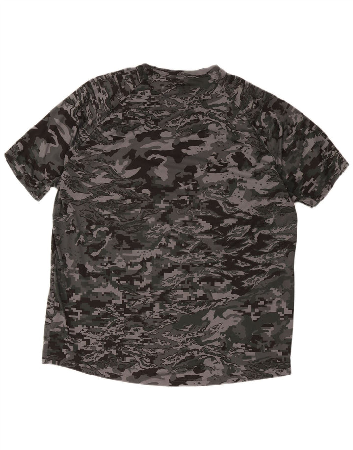 Under Armour T-Shirt Homme Top 2XL Gris Camouflage Polyester