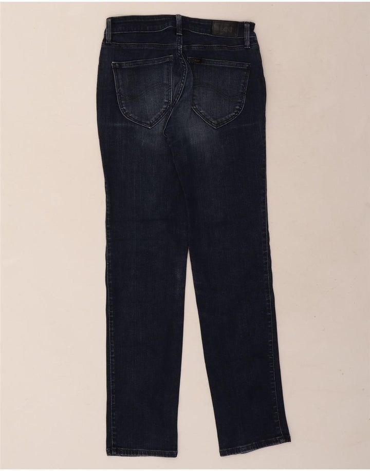 LEE Womens Marion Straight Jeans W27 L31 Navy Blue Lycra