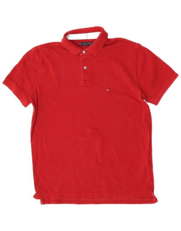 Tommy Hilfiger Polo Regular Fit Homme Coton Bordeaux Moyen