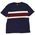IZOD T-Shirt Homme Haut Large Bleu Marine Colourblock Coton