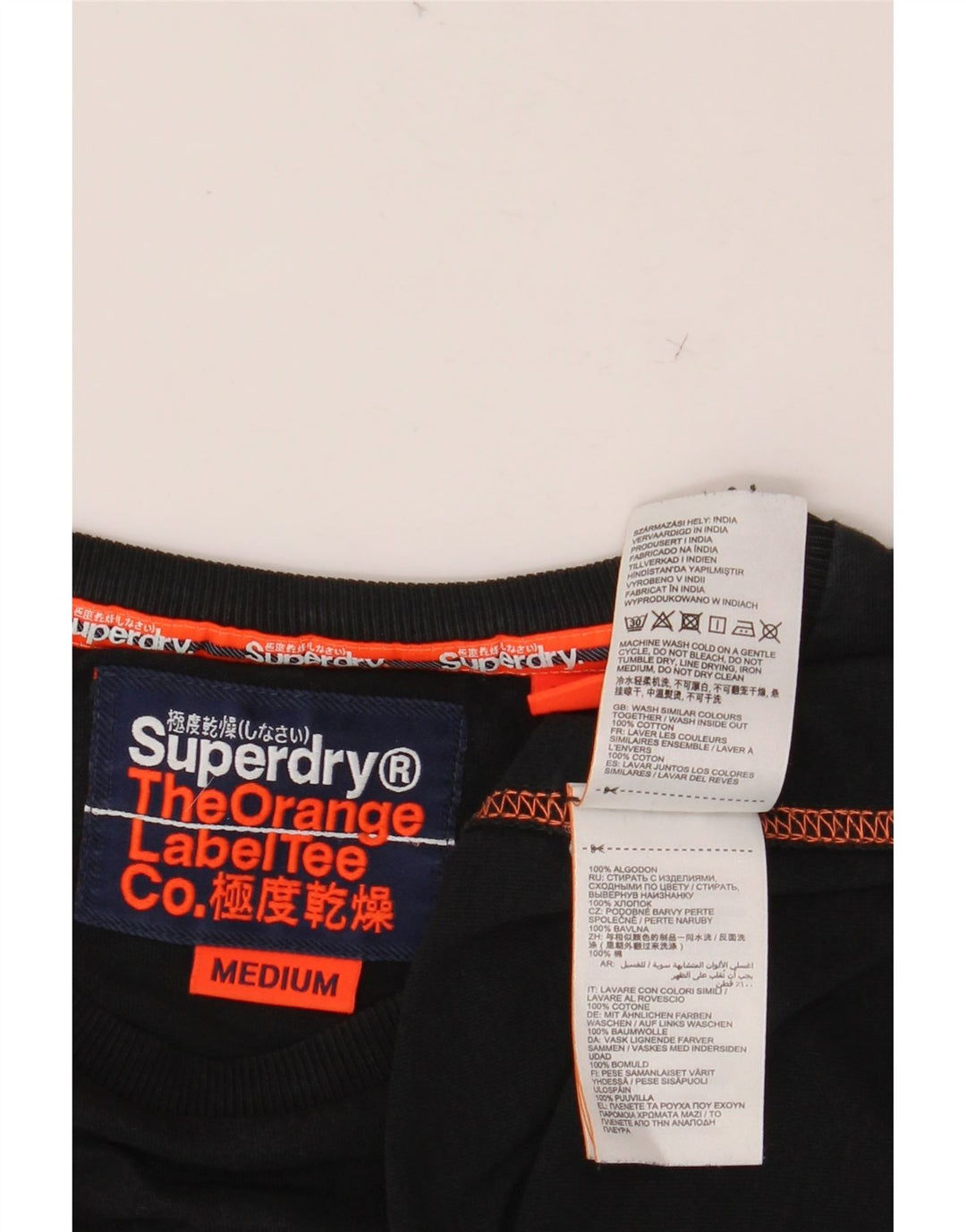 SUPERDRY T-Shirt Homme Noir Moyen Coton
