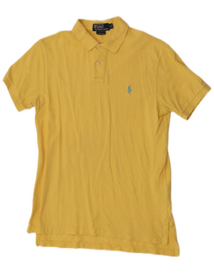 Polo Ralph Lauren Polo Custom Fit Homme Coton Jaune Moyen