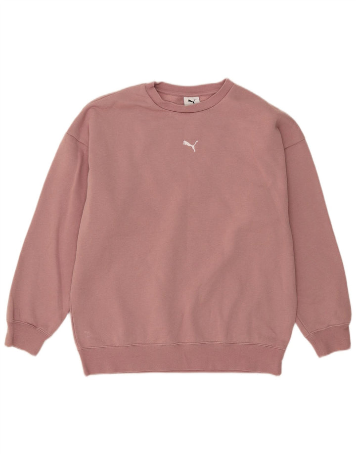 Puma Sweat-shirt surdimensionné pour femme UK 10 Petit coton rose