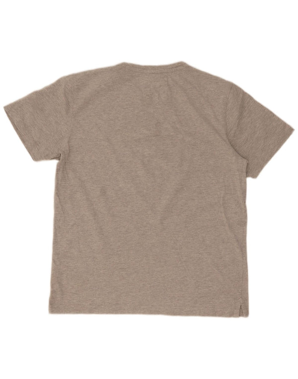 Crew Clothing T-Shirt Homme Haut Large Gris Moucheté Coton