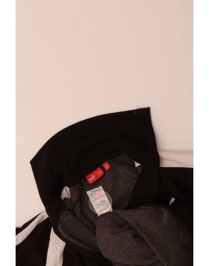 PUMA Mens Graphic Tracksuit Top Jacket Small Black Colourblock Polyester Vintage Puma and Second-Hand Puma from Messina Hembry 