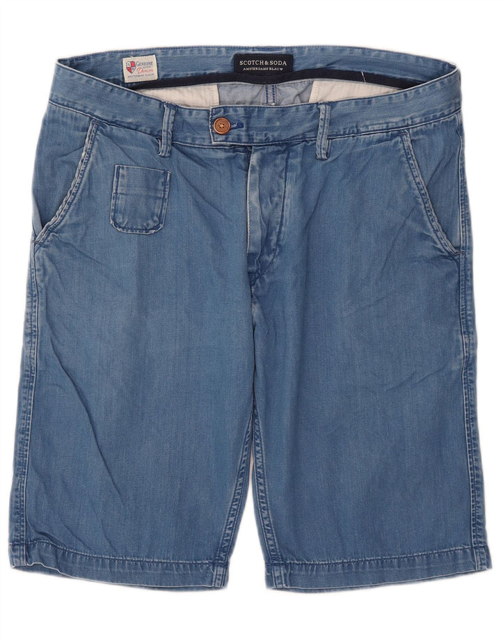 Scotch & Soda Short en Jean W32 Homme Bleu Moyen Coton