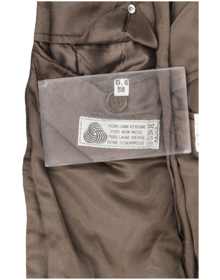 vintage Homme 2 Bouton Blazer Veste IT 50 Grand Carreau Vert Nouvelle Laine