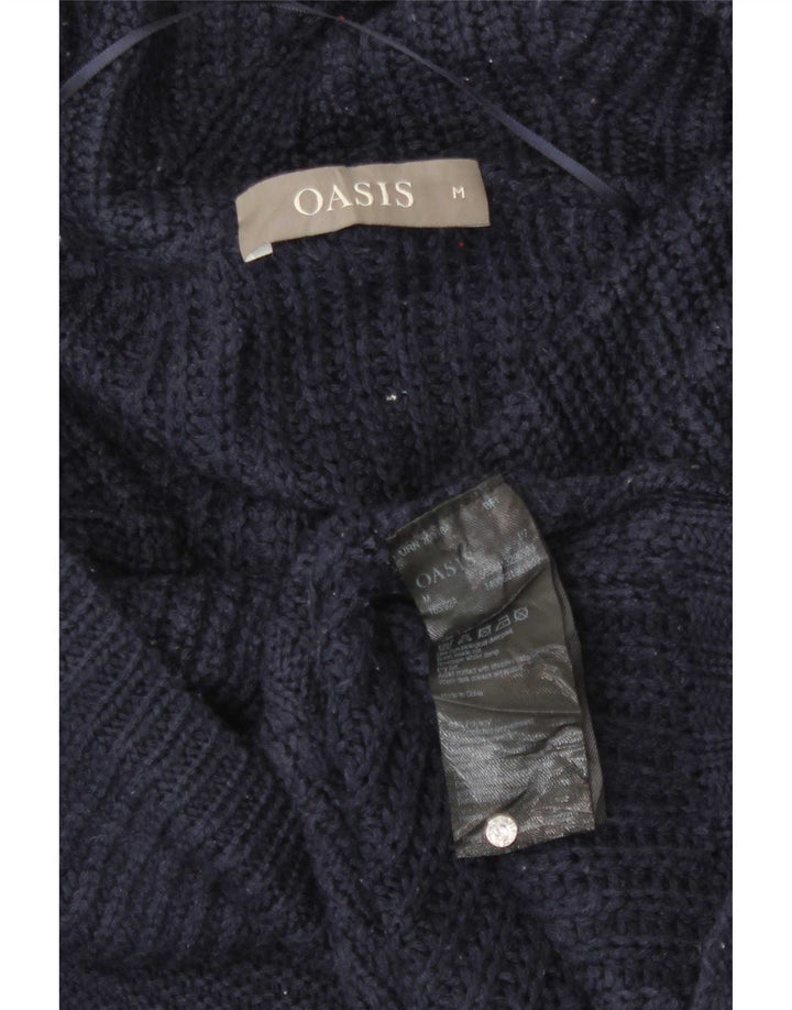 Oasis Pull col roulé pour femme UK 14 Bleu marine moyen Polyacrylique