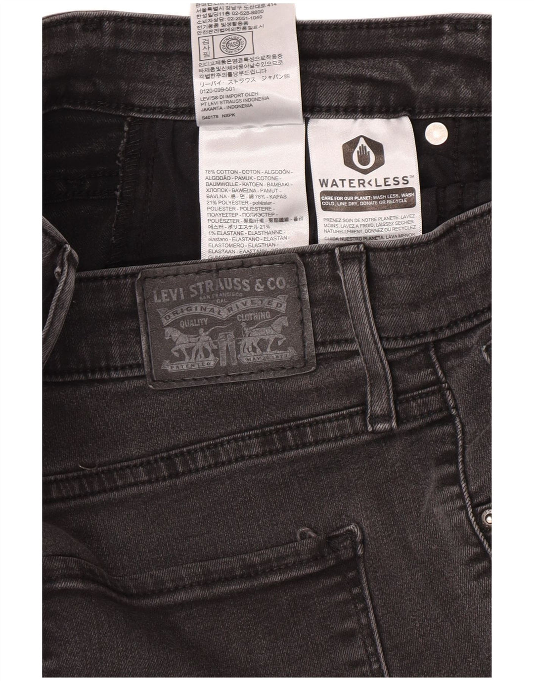 Levi's Jean Bootcut Taille Haute 725 Femme W32 L32 Gris Coton