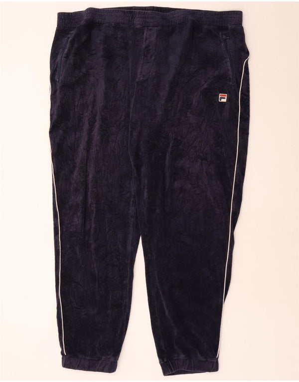 Fila Pantalon de survêtement pour homme Joggers 4XL Bleu marine Coton