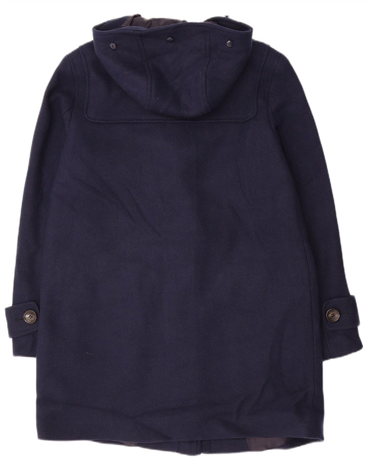 Marks & Spencer Duffle-coat à capuche pour femme UK 12 en laine bleu marine moyen