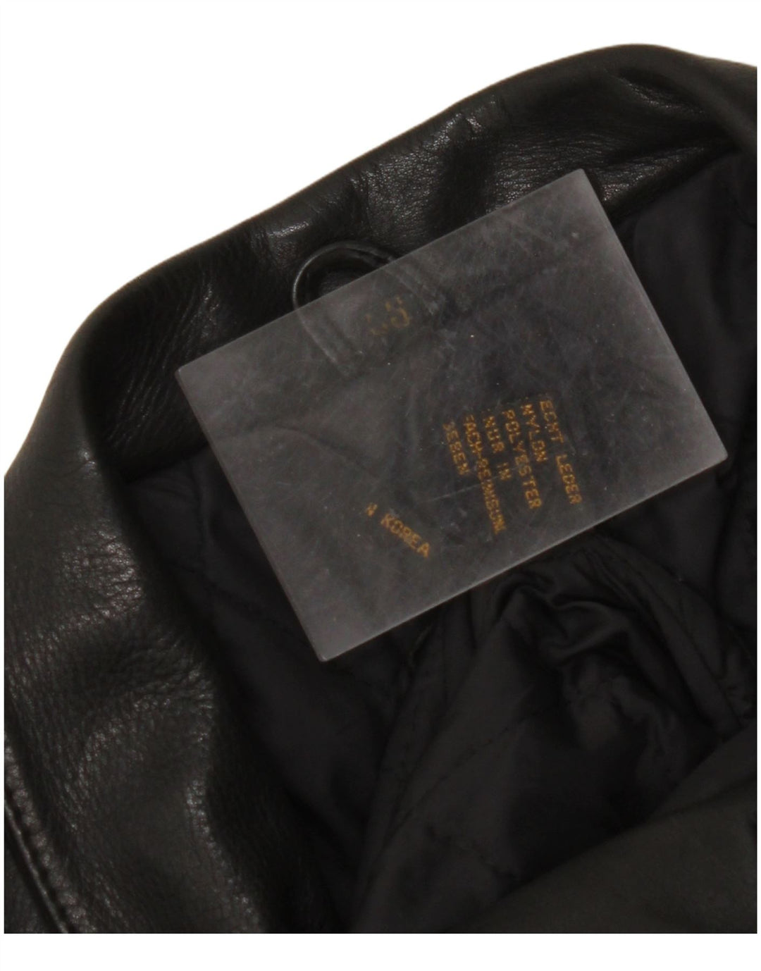 VINTAGE Veste motard en cuir femme UK 18 XL Cuir noir